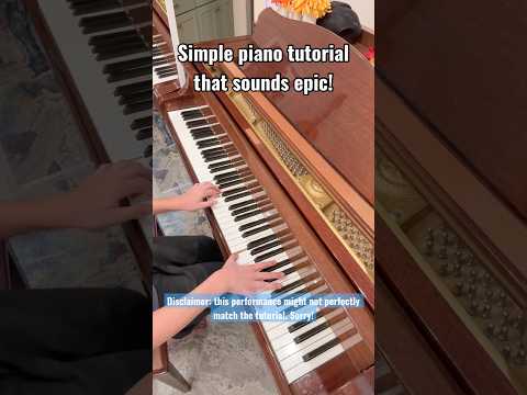 Super easy piano tutorial that sounds epic! #piano #pianotutorial #easy